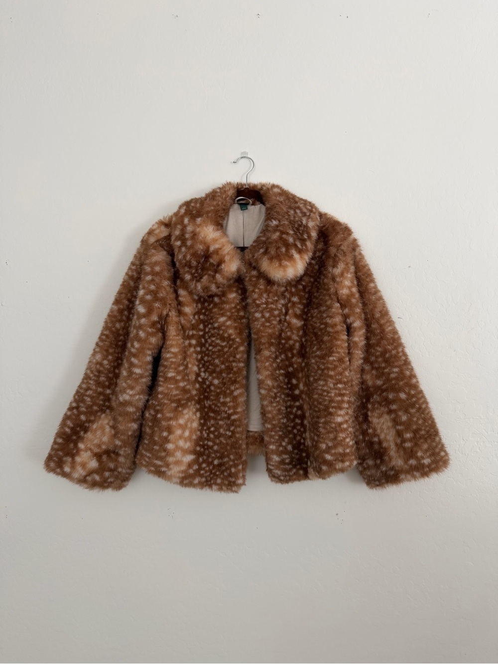 Wild Fable Brown Speckled Faux Fur Teddy Jacket